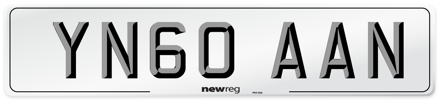 YN60 AAN Number Plate from New Reg